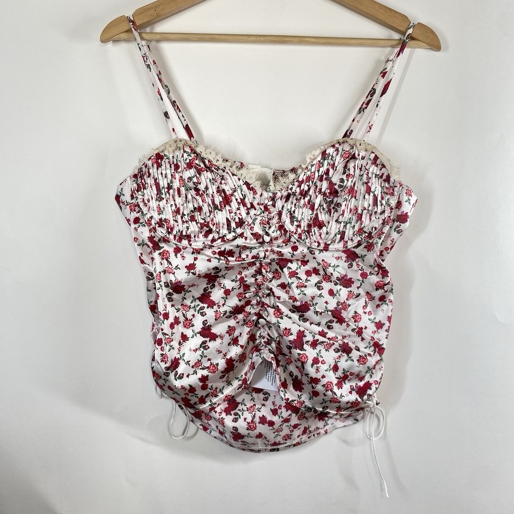 For Love & Lemon x Victorias Secret Womens Floral Bustier Top Size XL Dainty